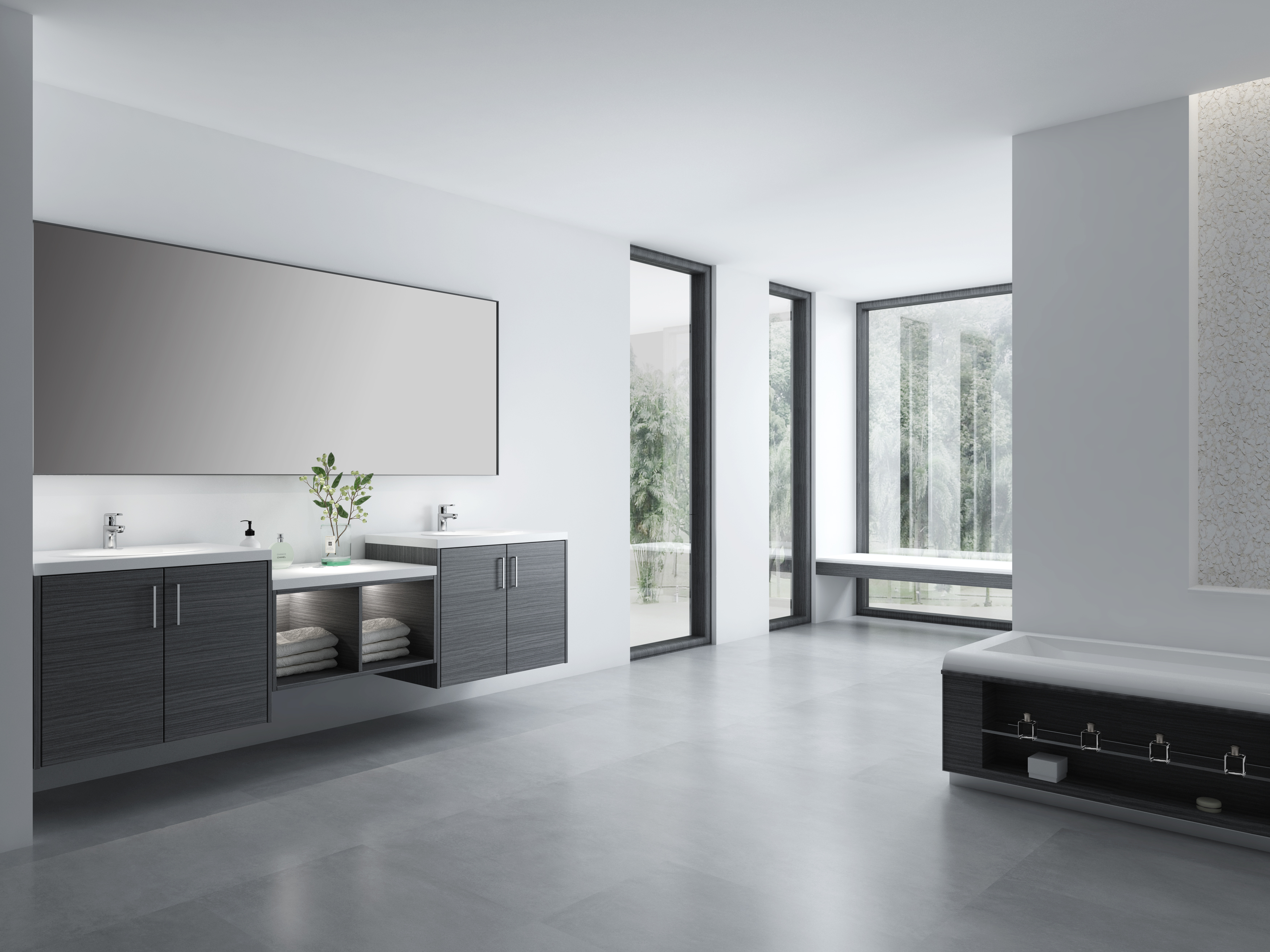 Dark Wood Vanity
