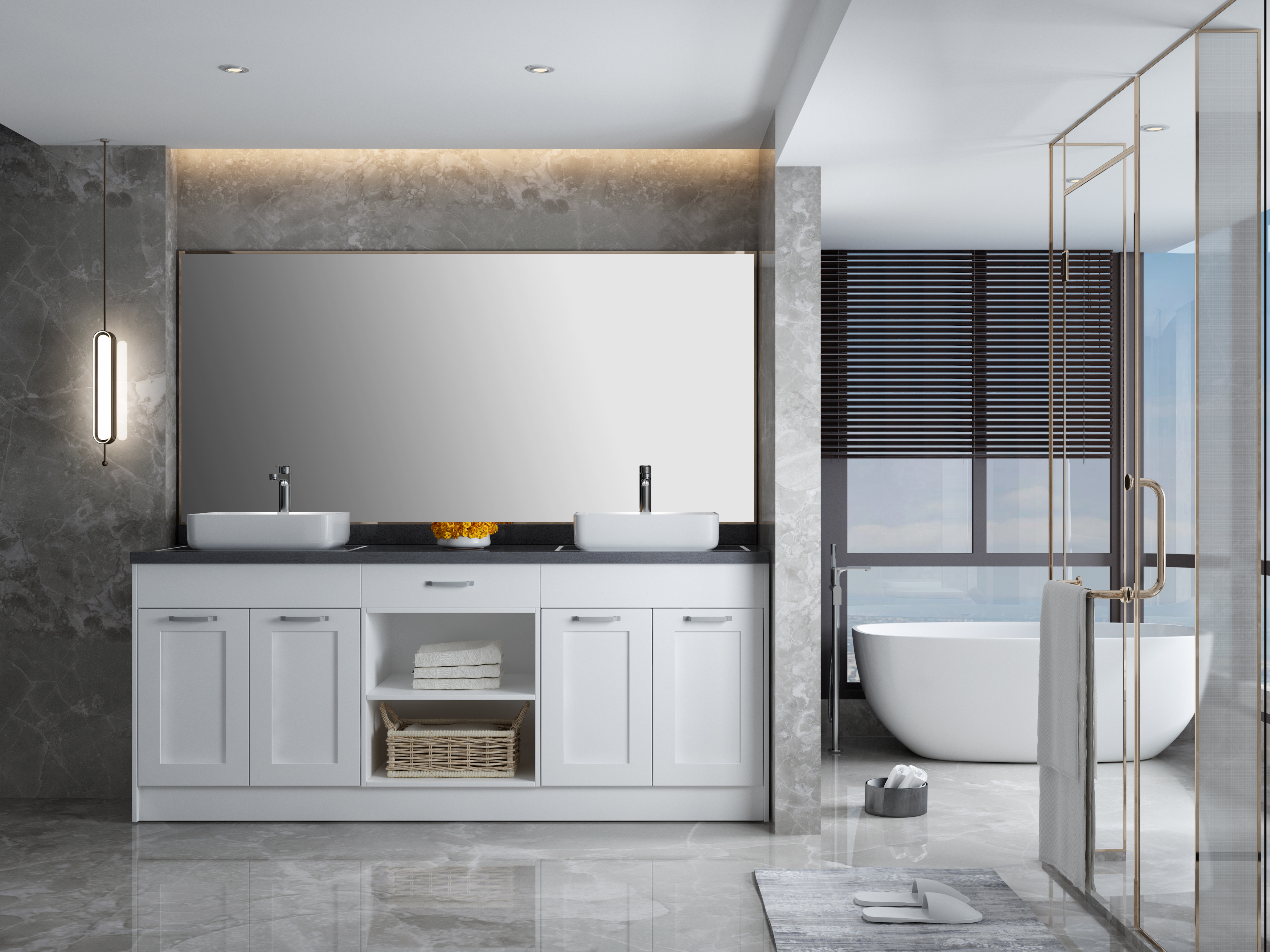 White Shaker Vanity